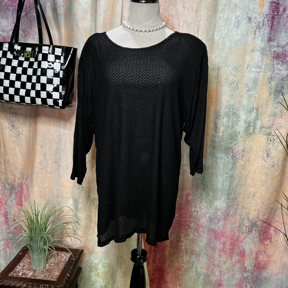 📌Unico Lusso Waffle Pattern 3/4 Sleeves long Top